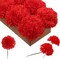 Artificial Carnation Picks, 200-Pack, 5" Long, 3.5" Wide, Red Silk Blooms, Decorative Floral Picks, Parties & Events, Home & Office Decor, Floral Home by Artificial Flowers